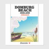 Domburg Beach Zeeland Domburg Strand  Sticker (Vel)