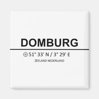 Domburg Coordinaten - Domburg Coordinates Magneet