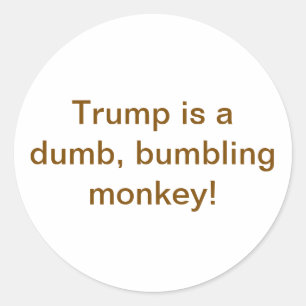 Dome Aap Trump Hankamer Artjunkhaus Stripverhaal K Ronde Sticker