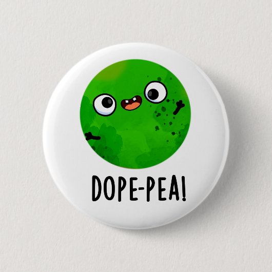 Dome-erwt Grappige Domme Erwt Woordgrap Ronde Button 5,7 Cm (Voorkant)