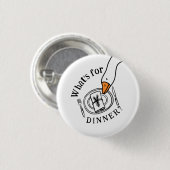 Dome Gans Wat eten we vanavond Ronde Button 3,2 Cm (Voorkant /achterkant)