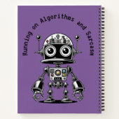 Dome Head Robot - Hardlopen op algoritmes en sarca Notitieboek (Achterkant)