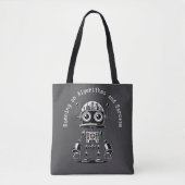 Dome Head Robot - Hardlopen op algoritmes en sarca Tote Bag (Voorkant)