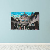 Dome Hotel uit Ocean Park Pier Canvas Afdruk (Insitu (Houten vloer))