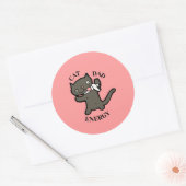 Dome Kat Vader Energie Ronde Sticker (Envelop)