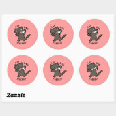 Dome Kat Vader Energie Ronde Sticker (Vel)