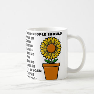 Dome mensen planten grappige koffiemok