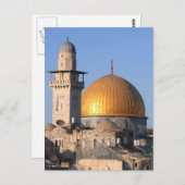 Dome of the Rock , Al Aqsa bij Sunset, Jerusalem Briefkaart (Voorkant / Achterkant)