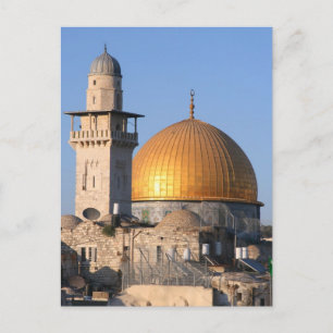 Dome of the Rock , Al Aqsa bij Sunset, Jerusalem Briefkaart