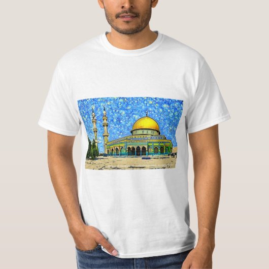 Dome of the Rock, Al-Aqsa op een T-shirt (Voorkant)