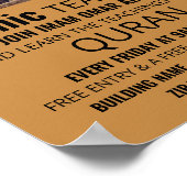 Dome of the Rock, Islamic Teaching Adverteren Poster (Hoek)