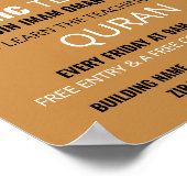 Dome of the Rock, Islamic Teaching Adverteren Poster (Hoek)