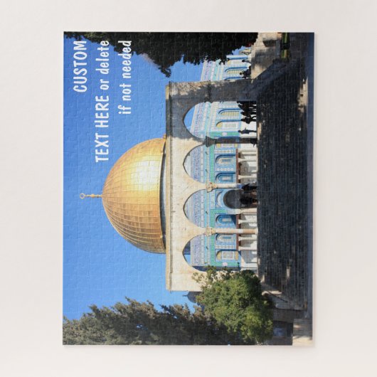 Dome of the Rock, Jerusalem, aangepaste berichtopt Legpuzzel (Verticaal)
