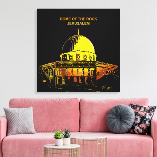 Dome of the Rock, Jerusalem Canvas Afdruk (Insitu (Woonkamer))