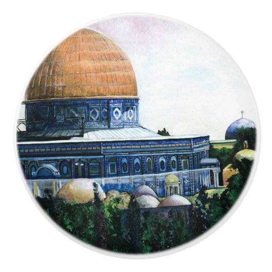 Dome of the Rock, Jerusalem Keramische Knop (Voorkant)