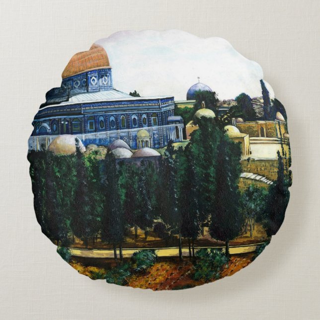 Dome of the Rock, Jerusalem Rond Kussen (Voorkant)