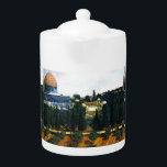 Dome of the Rock, Jerusalem Theepot<br><div class="desc">Origineel schilderen van Jeruzalem,  Israël door de bekende New York City Artist,  Gaye Elise Beda www.gayeelisebeda.storewww.gayeelisebeda.comhttps://gayeelise-beda.pixels.comhttp://www.zazzle.com/gaye elise beda gifts https://fineartamerica.com/profiles/gayeelise-beda/shophttp://shopvida.com/search?q=gaye elise beda&x=-749&y=-111 mijn Red Bubble store fwww.synchronopedia.com/wwsah_candidate_list.htmgayeelise.redbubble.com</div>