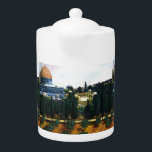 Dome of the Rock, Jerusalem Theepot<br><div class="desc">Origineel schilderen van Jeruzalem,  Israël door de bekende New York City Artist,  Gaye Elise Beda www.gayeelisebeda.storewww.gayeelisebeda.comhttps://gayeelise-beda.pixels.comhttp://www.zazzle.com/gaye elise beda gifts https://fineartamerica.com/profiles/gayeelise-beda/shophttp://shopvida.com/search?q=gaye elise beda&x=-749&y=-111 mijn Red Bubble store fwww.synchronopedia.com/wwsah_candidate_list.htmgayeelise.redbubble.com</div>