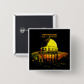 Dome of the Rock, Jerusalem Vierkante Button 5,1 Cm (Voorkant /achterkant)