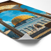 Dome of the Rock - Majestic Islamitische Architect Poster (Hoek)