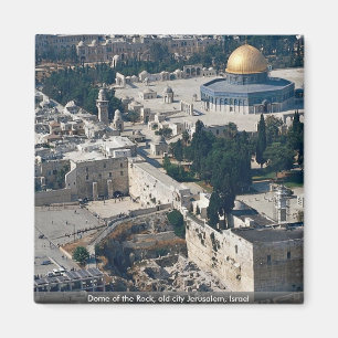Dome of the Rock, oude stad Jerusalem, Israël Magneet