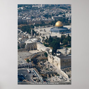 Dome of the Rock, oude stad Jerusalem, Israël Poster