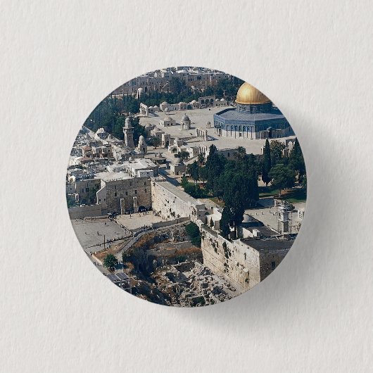 Dome of the Rock, oude stad Jerusalem, Israël Ronde Button 3,2 Cm (Voorkant)