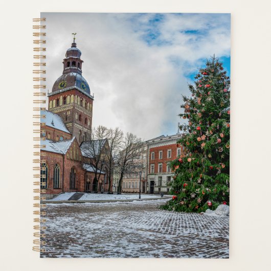 Dome-plein met kerstboom in Riga Planner (Voorkant)