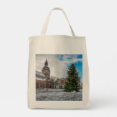 Dome-plein met kerstboom in Riga Tote Bag (Achterkant)