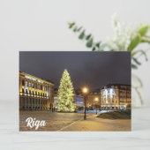 Dome Square met kerstboom in Riga (Staand voorkant)