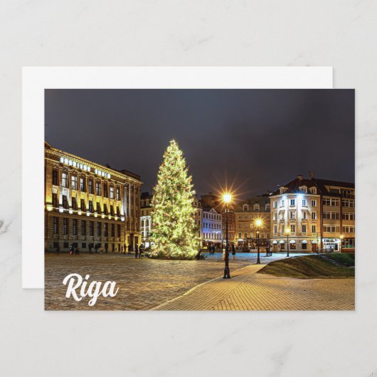 Dome Square met kerstboom in Riga (Voorkant / Achterkant)