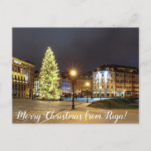Dome Square met kerstboom in Riga