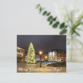 Dome Square met kerstboom in Riga Briefkaart (Staand voorkant)