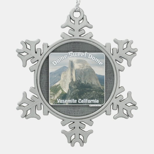 Dome Sweet Half Dome Tin Sneeuwvlok Ornament (Voorkant)