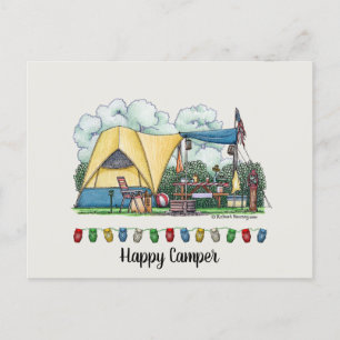 Dome Tent Camper Camping Apparel Briefkaart