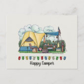 Dome Tent Camper Camping Apparel Briefkaart (Voorkant)