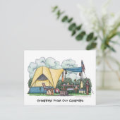 Dome Tent Camper Camping Post Kaarten (Staand voorkant)