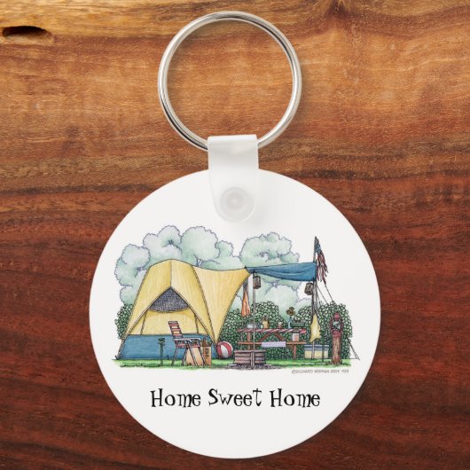 Dome Tent Camper Camping Sleutelhangers HSH (Voorkant)