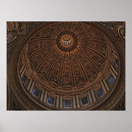 Dome tot de hemel in St. Peter's Basilica Poster (Voorkant)