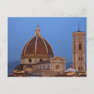 Dome van Santa Maria del Fiore Cathedraal in warm Briefkaart