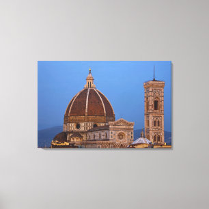 Dome van Santa Maria del Fiore Cathedraal in warm Canvas Afdruk