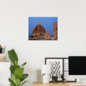Dome van Santa Maria del Fiore Cathedraal in warm Poster (Thuiskantoor)