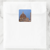 Dome van Santa Maria del Fiore Cathedraal in warm Vierkante Sticker (Tas)