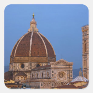 Dome van Santa Maria del Fiore Cathedraal in warm Vierkante Sticker