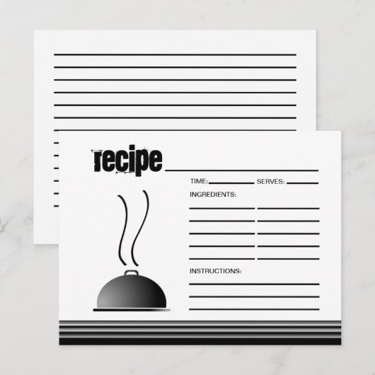 Domed Serving Platter-kaart Briefkaart (Voorkant / Achterkant)