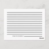 Domed Serving Platter-kaart Briefkaart (Achterkant)