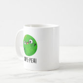 Domein-erwt Grappige Domme Erwt Woordgrap Koffiemok (Voorkant links)