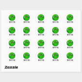Domein-erwt Grappige Domme Erwt Woordgrap Ronde Sticker (Vel)