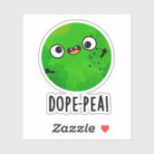 Domein-erwt Grappige Domme Erwt Woordgrap Sticker (Vel)