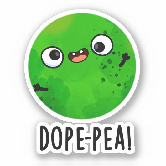 Domein-erwt Grappige Domme Erwt Woordgrap Sticker (Voorkant)